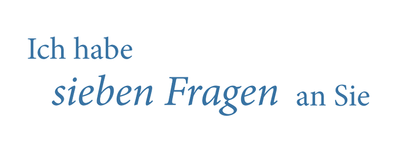 Ich habe sieben Fragen an Sie